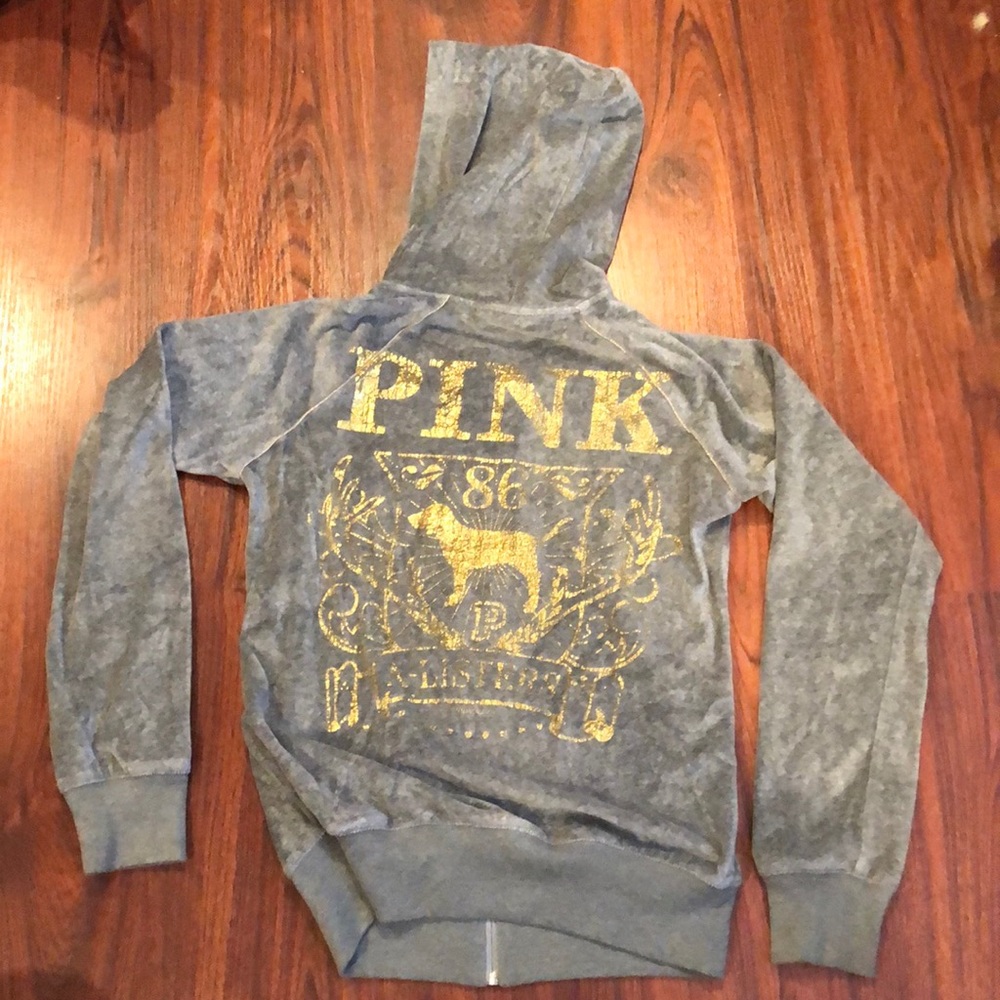 PINK velour hoodie